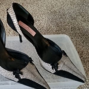 Alexandra Neel Designer Snake/suede women's shoes